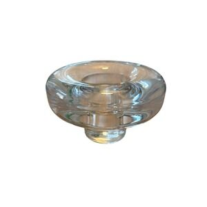 Dansk Mid Century Modern Crystal Votive Taper Candle Holder